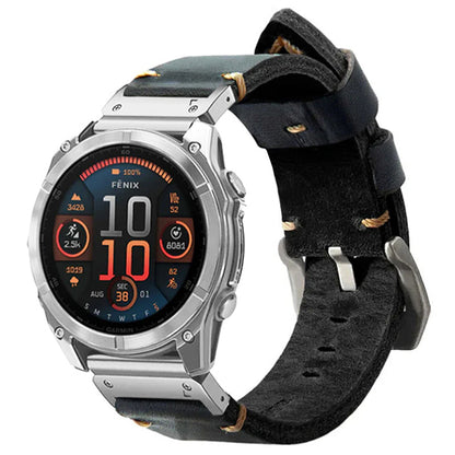 ORIX - Leather Strap For Garmin Fenix 8 7X 6X Pro / 20mm/22mm/26mm