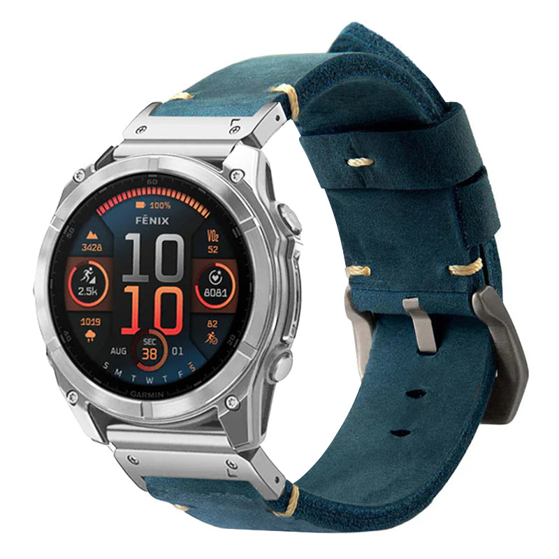 ORIX - Leather Strap For Garmin Fenix 8 7X 6X Pro / 20mm/22mm/26mm