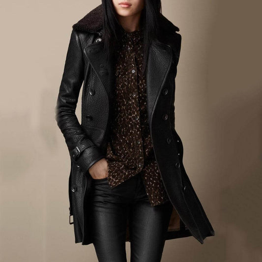 Veloura - Luxurious Leather Coat