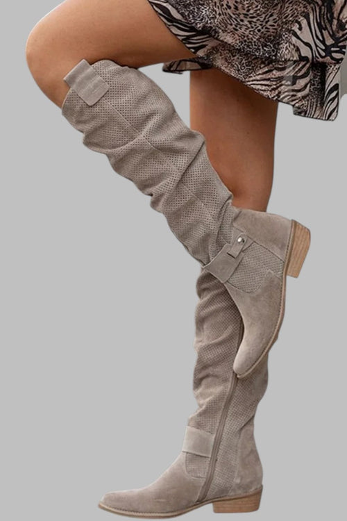 Livia | Elegant suede knee-high boots