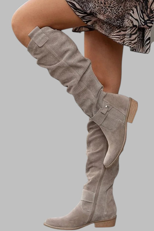 Livia | Elegant suede knee-high boots