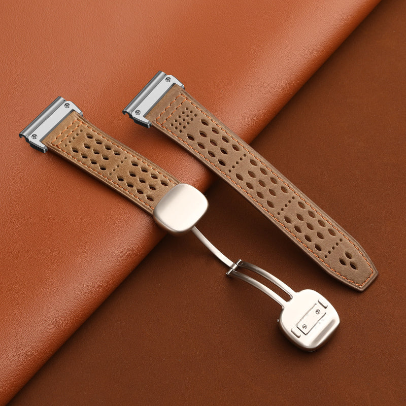 ORA- Breathable Leather Strap For Garmin