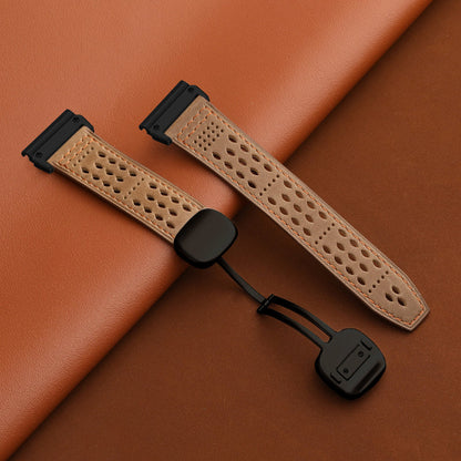 ORA- Breathable Leather Strap For Garmin