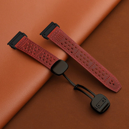 ORA- Breathable Leather Strap For Garmin