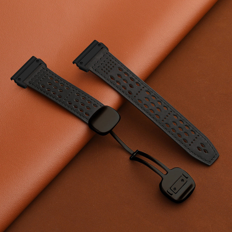 ORA- Breathable Leather Strap For Garmin