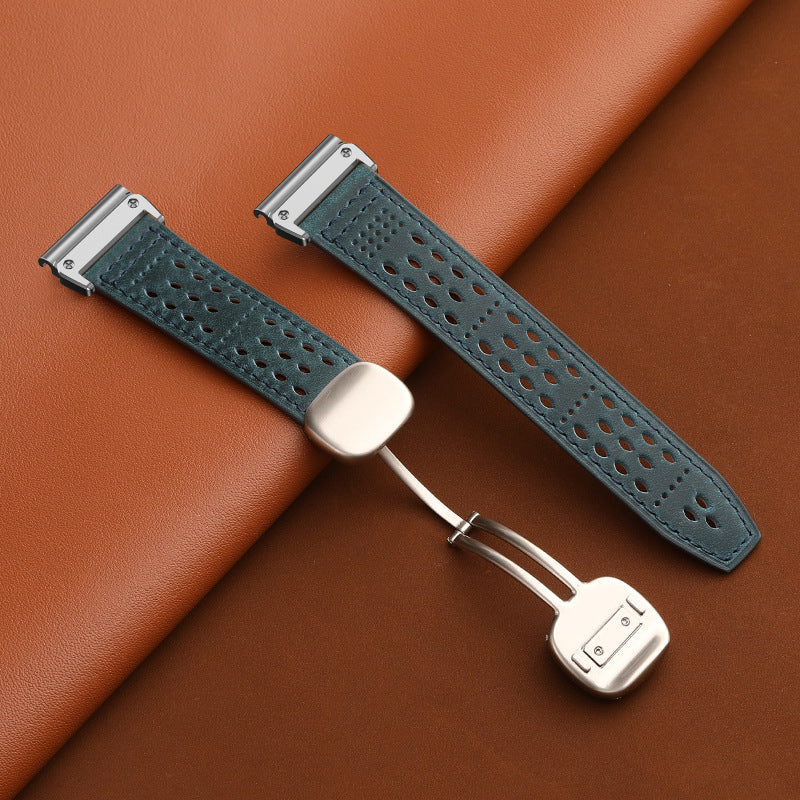 ORA- Breathable Leather Strap For Garmin