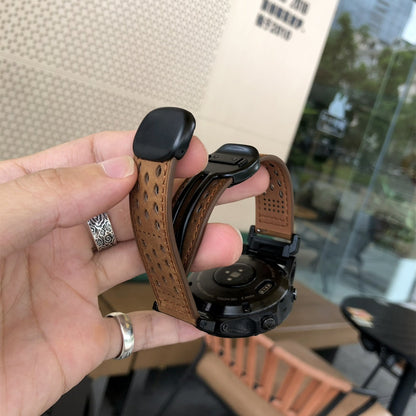 ORA- Breathable Leather Strap For Garmin