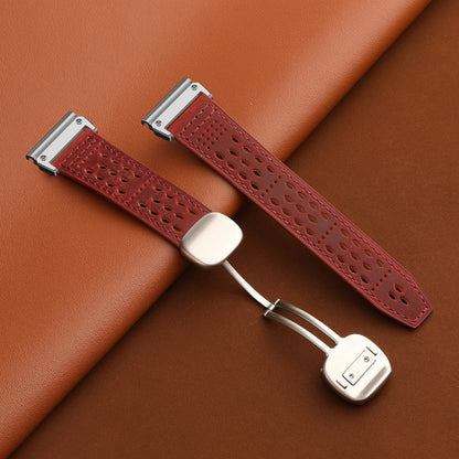 ORA- Breathable Leather Strap For Garmin