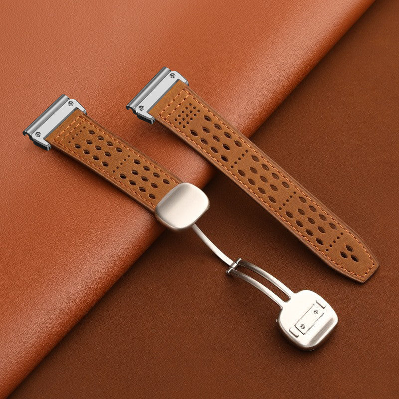 ORA- Breathable Leather Strap For Garmin