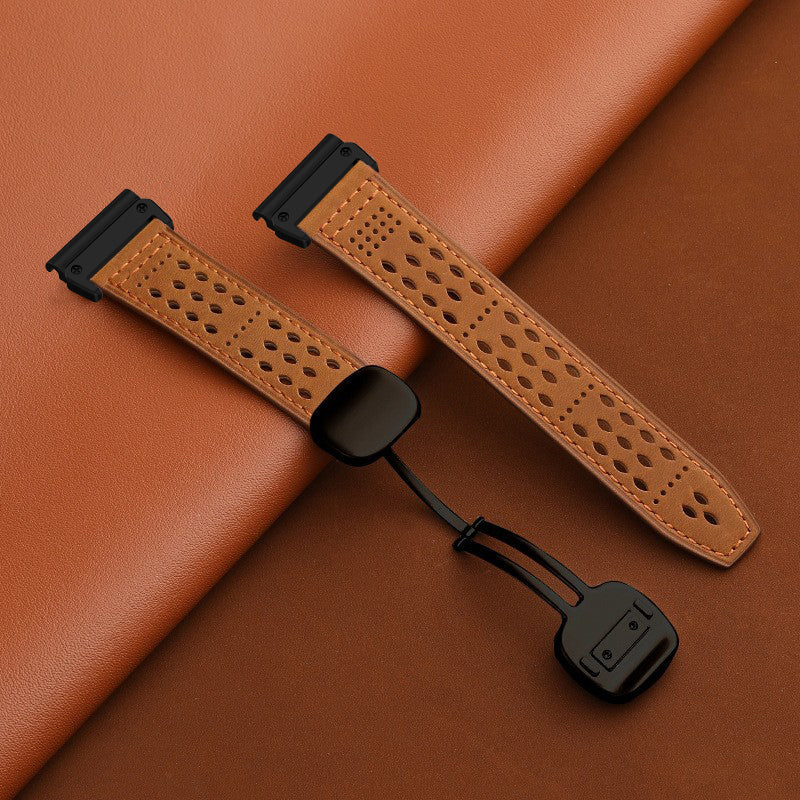 ORA- Breathable Leather Strap For Garmin