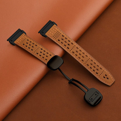 ORA- Breathable Leather Strap For Garmin
