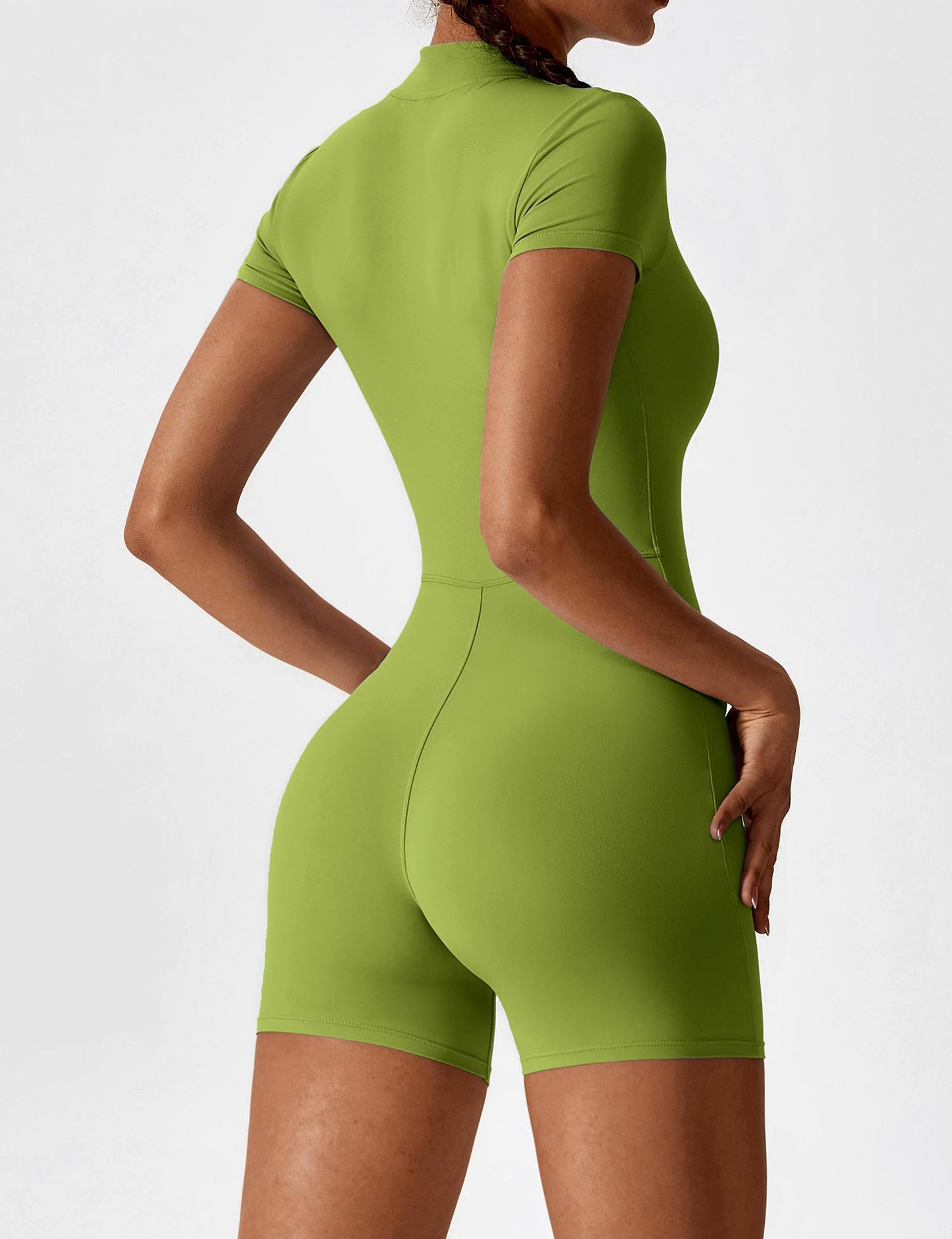 FlixiFit Mia - Curvy Romper with short sleeves and zip