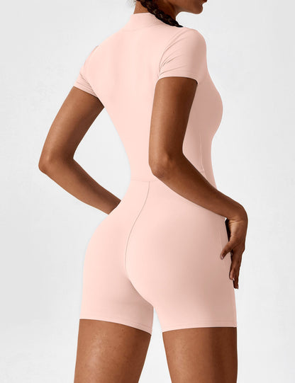 FlixiFit Mia - Curvy Romper with short sleeves and zip