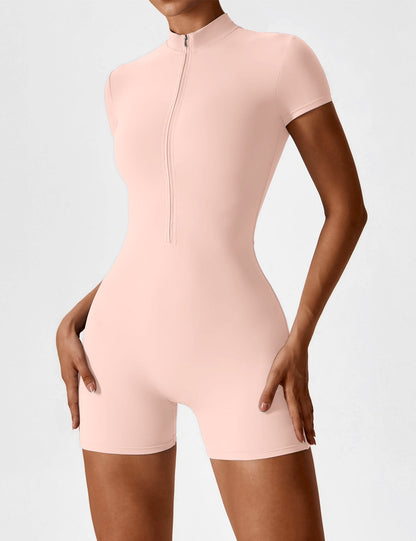 FlixiFit Mia - Curvy Romper with short sleeves and zip