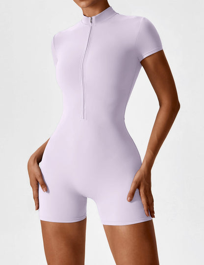 FlixiFit Mia - Curvy Romper with short sleeves and zip
