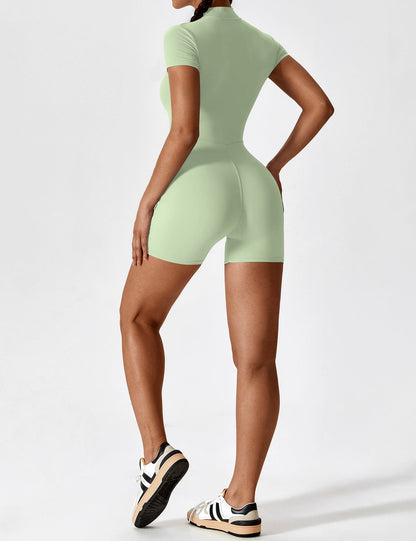 FlixiFit Mia - Curvy Romper with short sleeves and zip