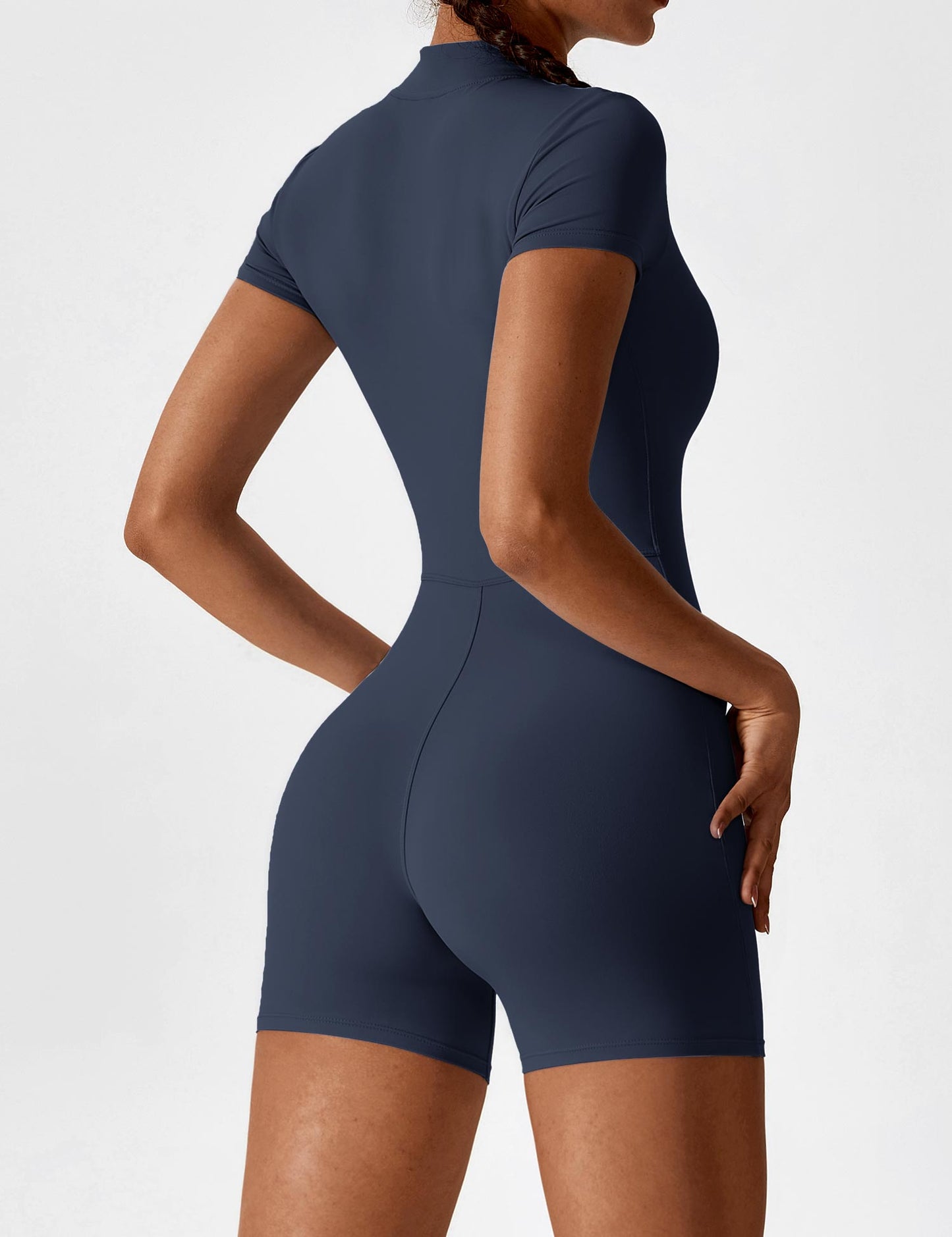 FlixiFit Mia - Curvy Romper with short sleeves and zip