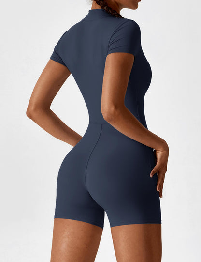 FlixiFit Mia - Curvy Romper with short sleeves and zip
