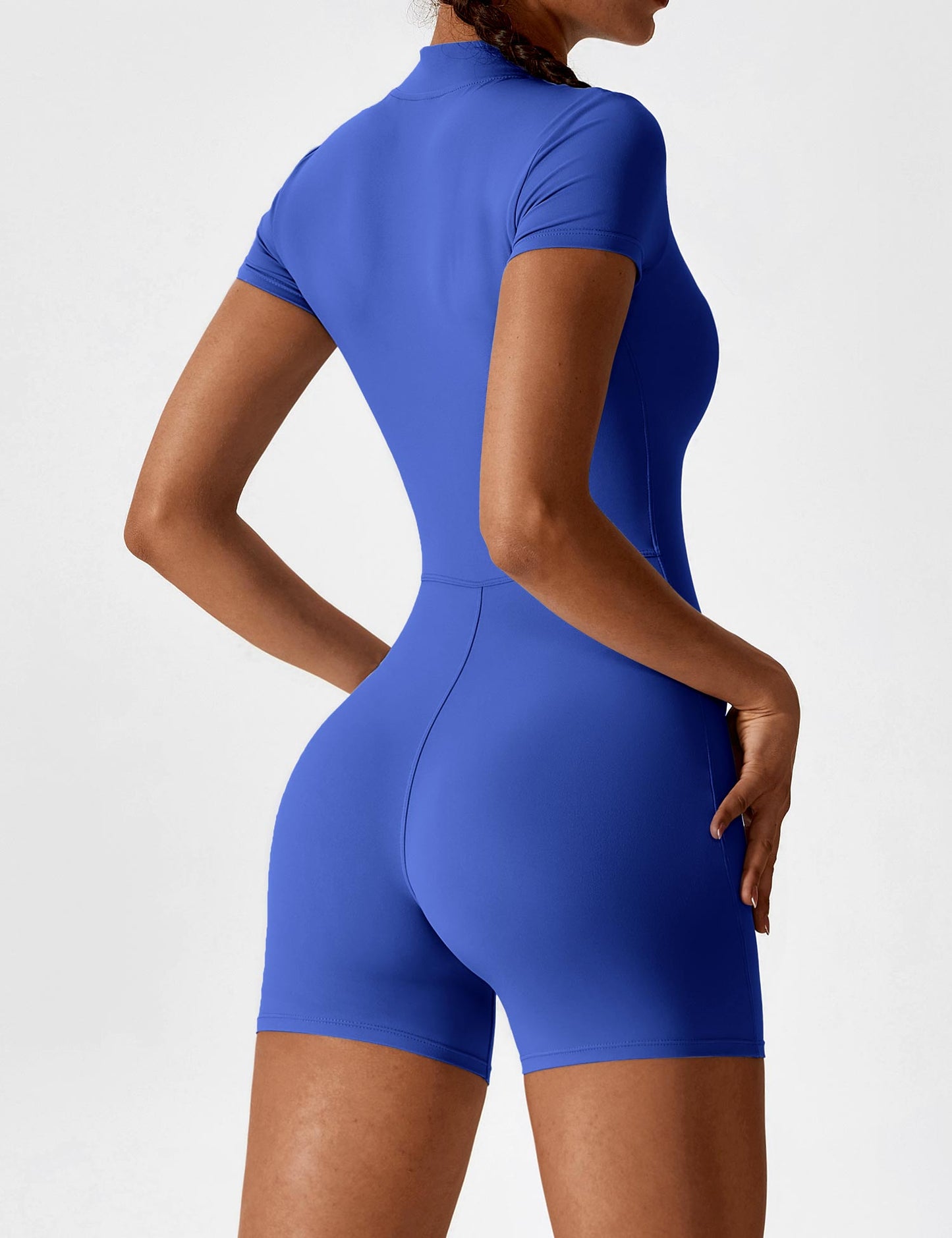 FlixiFit Mia - Curvy Romper with short sleeves and zip