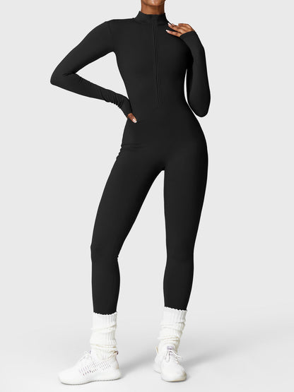 FlexiFit Belle Jumpsuit-  Fleece Long Sleeve Zipper