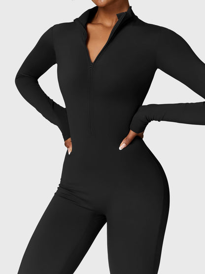 FlexiFit Belle Jumpsuit-  Fleece Long Sleeve Zipper