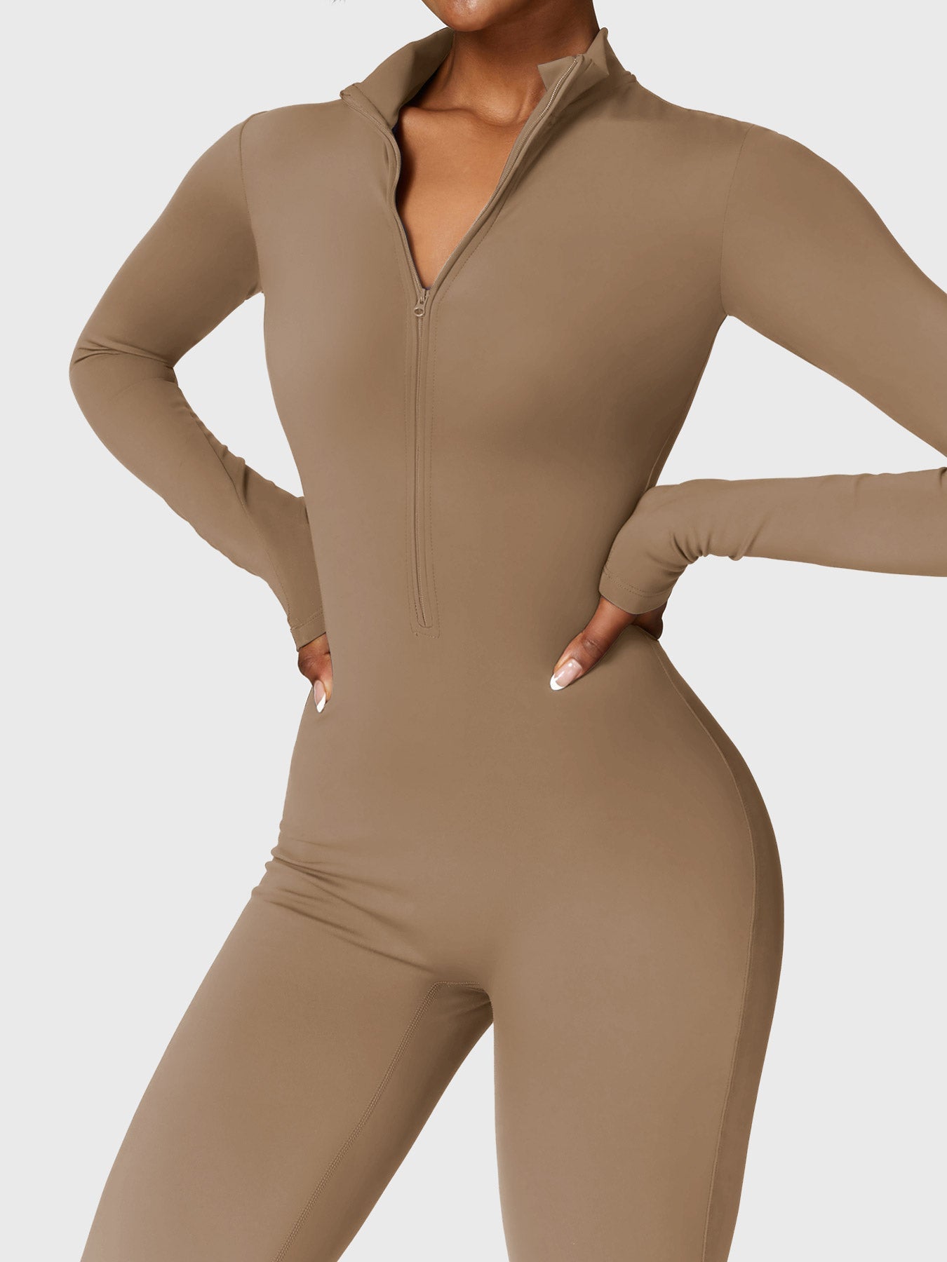 FlexiFit Belle Jumpsuit-  Fleece Long Sleeve Zipper