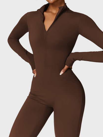 FlexiFit Belle Jumpsuit-  Fleece Long Sleeve Zipper