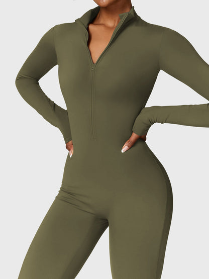 FlexiFit Belle Jumpsuit-  Fleece Long Sleeve Zipper