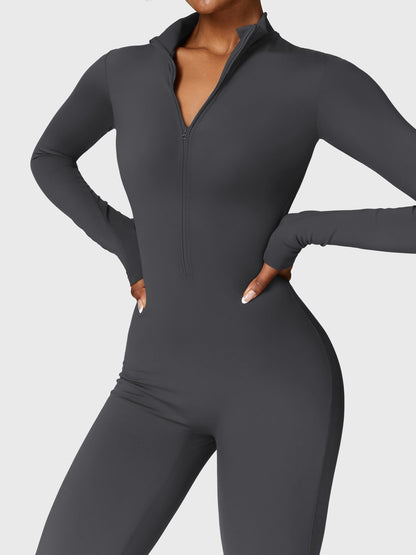 FlexiFit Belle Jumpsuit-  Fleece Long Sleeve Zipper