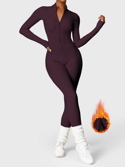 FlexiFit Belle Jumpsuit-  Fleece Long Sleeve Zipper
