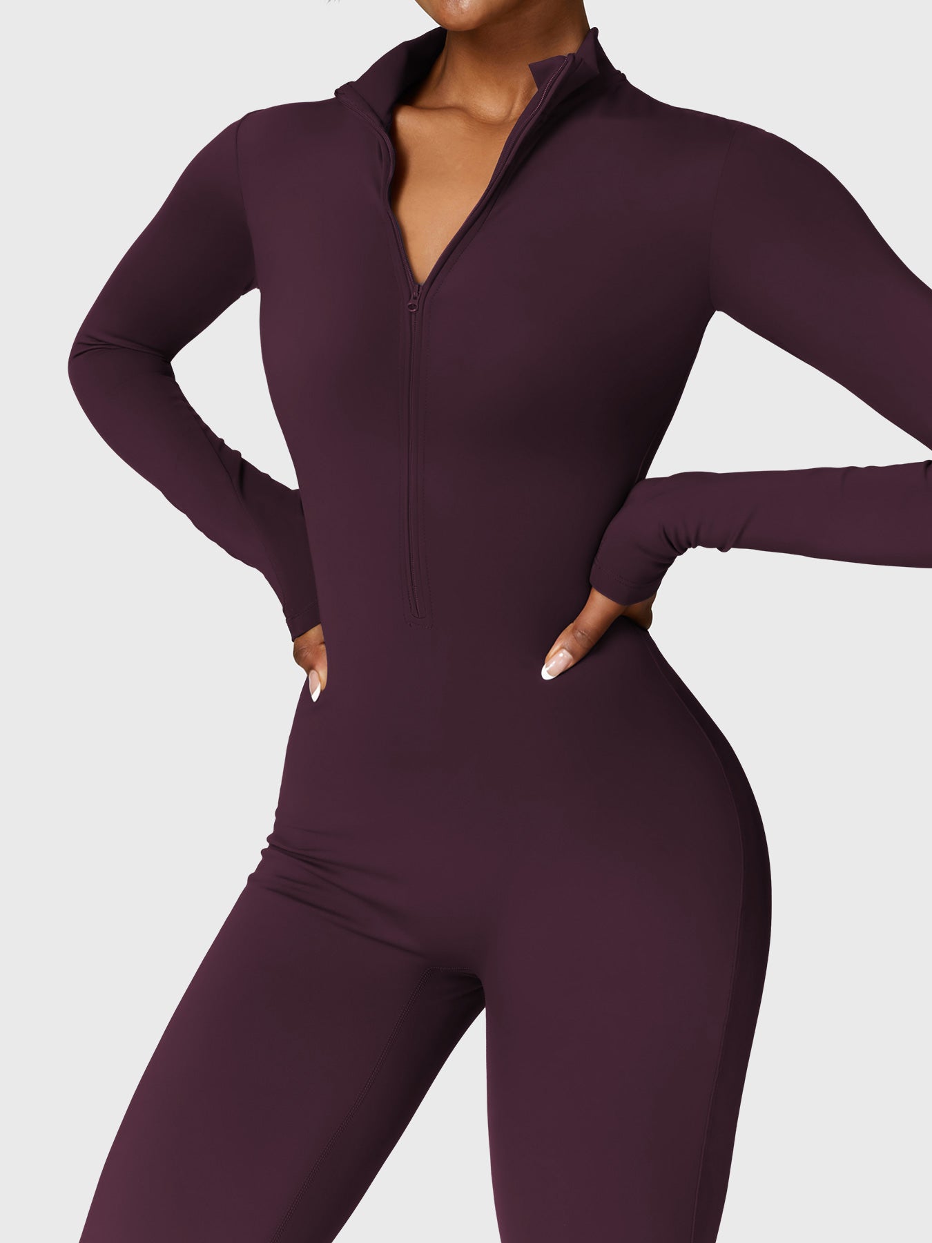 FlexiFit Belle Jumpsuit-  Fleece Long Sleeve Zipper