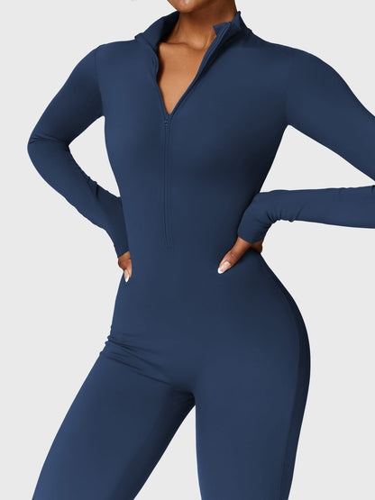 FlexiFit Belle Jumpsuit-  Fleece Long Sleeve Zipper